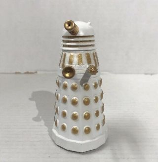 Doctor Who Dapol Dalek White & Gold Version Vintage 1980’s Figure 3.  75”