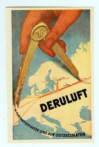 (russia,  Germany,  Airlines) Deruluft Promotional Label,  Ca.  1932 Mnh