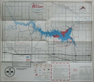 1970 Corps of Engineers WILSON DAM & RESERVOIR Map Brochure Saline River Kansas 2