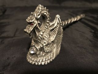 Dragon Candle Snuffer With Jeweled Details -,