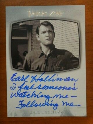Earl Holliman Twilight Zone 2019 Rod Serling Edition Ai - 7 Autograph Scarce