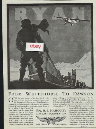Mahoney Ryan Yukon Airways From Whitehorse To Dawson 464 Trips 1600 Pax 1928 Ad