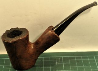 Large 1/2 Bent Sitter " E.  A.  Carey Magic Inch " Freehand Shaped Pipe