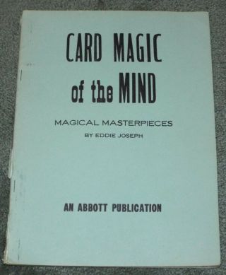Card Magic Of The Mind Eddie Joseph An Abbott 