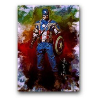 Aceo Captain America 2x - Men Hand Paint 3/9limited Art Sketch Card Artist Sign