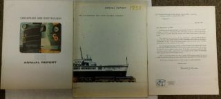 1955,  1962 Annual Report: Chesapeake & Ohio Railroads (c&o/b&o)