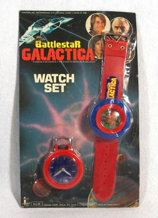 1978 Battlestar Galactica Toy Watch Set On Card