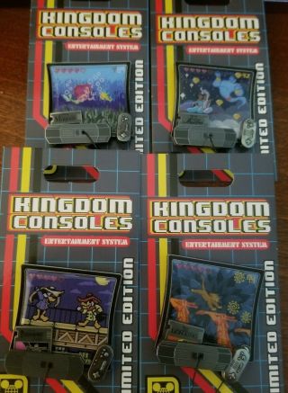 4 Kingdom Consoles Pin Of Month Little Mermaid,  Lion King,  Aladdin,  Darkwing Dck