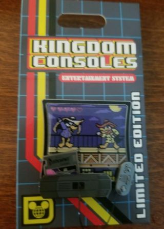 4 Kingdom Consoles Pin Of Month Little Mermaid,  Lion King,  Aladdin,  Darkwing Dck 6