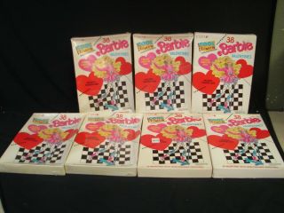 7 Boxes Vtg Cleo Cool Times Barbie School Valentines 1989 38 Cards Each