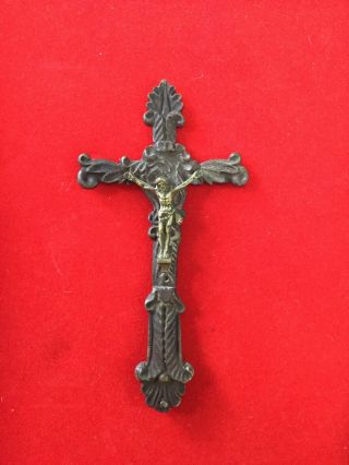 Antique Bronze Crucifix Religious Cross Jesus Christ