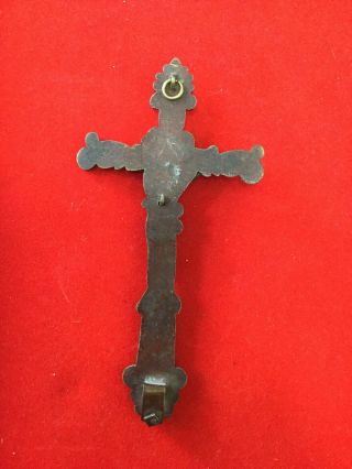 Antique Bronze crucifix religious cross Jesus Christ 5