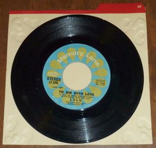 Vintage Lulu To Sir With Love & Morning Dew 45rpm Record