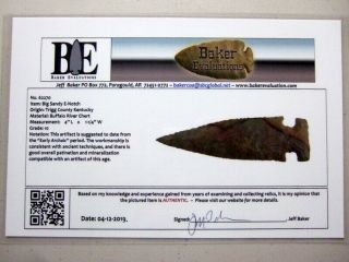 Fine Authentic Collector Grade 10 Big Sandy E - Notched Point Arrowheads 6