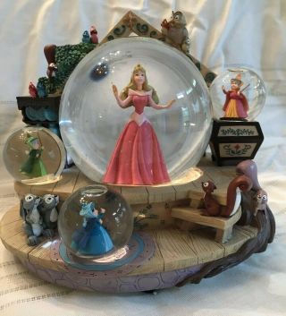 Disney Store Sleeping Beauty Musical Snow Globe " Once Upon A Dream " Aurora