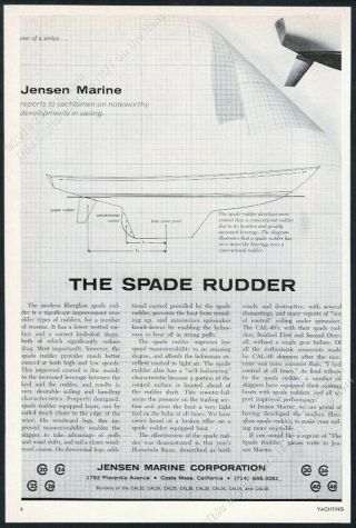 1966 Cal 40 Cal - Boats Sailboat Yacht Drawing Jensen Marine Vintage Print Ad 1
