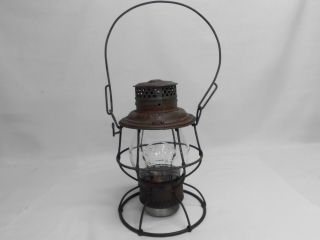 Antique B&o Railroad Lantern Safety First Clear Globe Baltimore & Ohio Rr Adlake