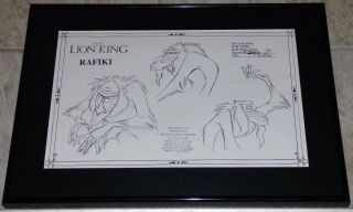 Disney The Lion King Rafiki Framed Production Model Sheet 1993