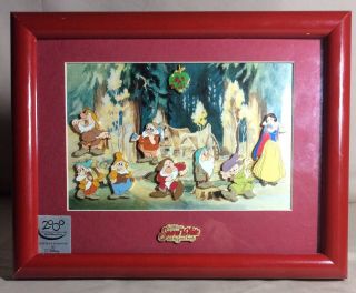 Disney Snow White & 7 Dwarfs Framed Pins Set With Apple And All Dwarfs Le 500