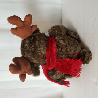 Dan Dee Brown Moose Plush Holiday Reindeer Sings Jingle Bells Sign Lights Up 6