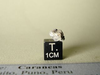 meteorite Carancas,  chondrite H4 - 5,  fresh crusted fragment 0,  55 g,  crater maker 3