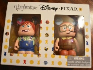 Disney Vinylmation 3 " Pixar Series 1 Up Young Carl & Ellie Combo Set - Le 2000