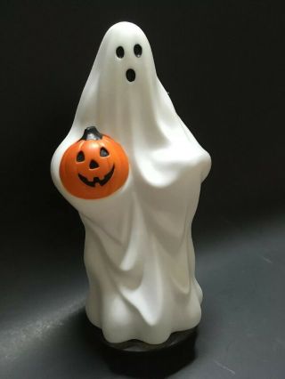 Vintage 1995 Empire Halloween Blow Mold Ghost Pumpkin Decoration 9.  5 "