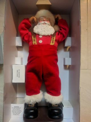 1998 Jingle Bell Rock Santa Animated Dancing Santa with box 5
