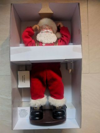 1998 Jingle Bell Rock Santa Animated Dancing Santa with box 6
