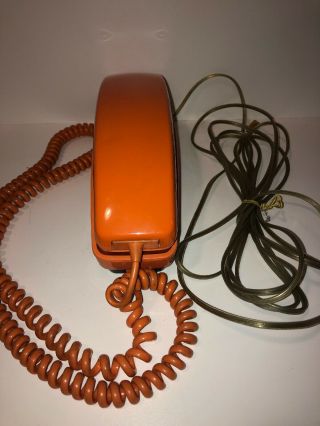 Vintage GTE Automatic Electric Orange Model 981 Wall Telephone Phone Push Button 2