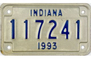 99 Cent Nos 1993 Indiana Motorcycle License Plate 117241