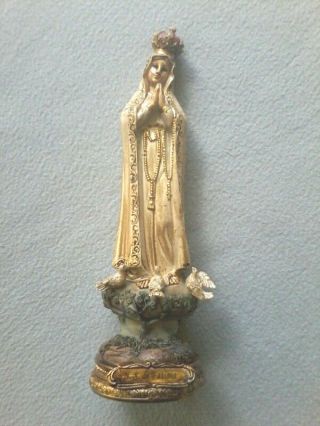 Vintage Our Lady Of Fatima Priests Altar Table Figurine Statue Ii