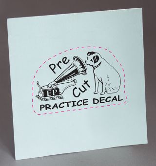 HMV HIS MASTER ' S VOICE PRECUT WATER SLIDE DECAL FOR HORNS PHONOGRAPH GRAMOPHONE 2