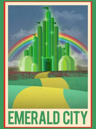 The Wizard Of Oz Emerald City Travel Advertisement Poster