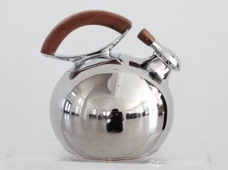 Nambe Gourmet Bulbo Tea Kettle Created By Designer Lou Henry Copper Core