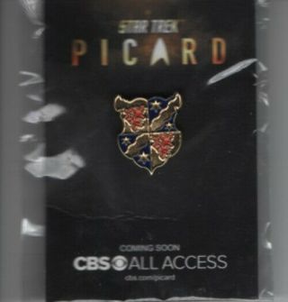 Sdcc 2019 Comic Con Exclusive Star Trek Picard Cbs Tv Show Family Crest Pin