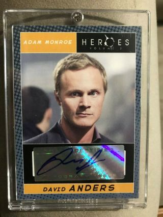 Heroes Autograph Auto Card David Anders Adam Monroe Topps