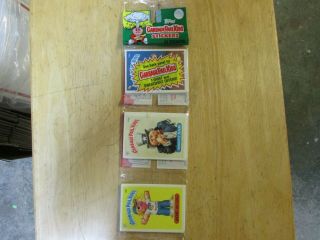 Garbage Pail Kids 24 Stickers Sleeve Topps 1986 Green Snooty Sam And Joe Blow