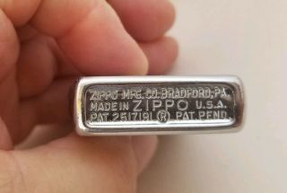 Rare 1950 - 57 Zippo Cigarette Lighter 2517191 Pat Pend W Shriners Emblem & TCJ 7