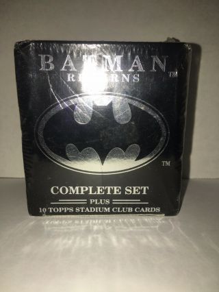 Vintage Batman Returns Complete Set Topp Stadium Club Cards