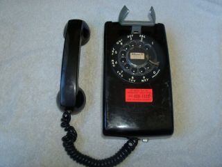 Western Electric Rotary Dial Black Wall Phone 554 Telephone