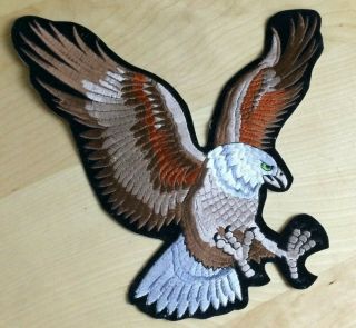 American Bald Eagle Jacket Patch Perfect For Harley Riders 8.  5 " Across Iron On?