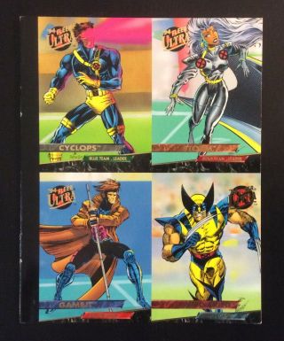 1994 Fleer Ultra X - Men Marvel Cards 4 - Card Uncut Prototype Promo Sheet Print