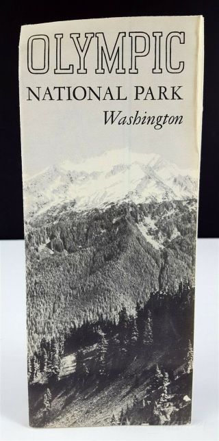 Olympic National Park Washington Travel Brochure 1954 Us Dept Of The Interior