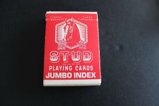Stud Brand Jumbo Index Playing Cards 52 Plus 2 Jokers.  Walgreen 