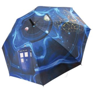 Doctor Who Double - Sided Tardis Umbrella With Shoulder Strap,