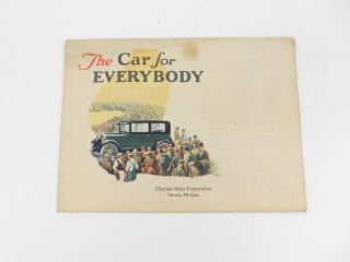 14: Rare Vintage Chrysler 50 The Car For Everybody Advertisement Brochure