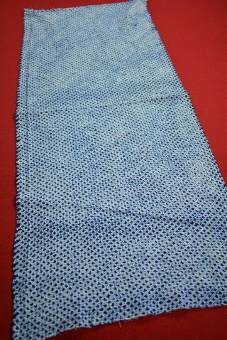 Xc15/50 Vintage Japanese Fabric Cotton Antique Boro Indigo Blue Shibori 38.  2 "
