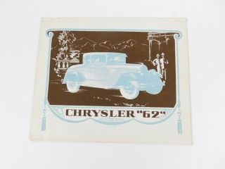 22: Rare Vintage 62 Chrysler Fold Out Advertisement Brochure