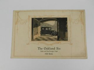 20: Rare Vintage 1924 The Oakland Six Auto Advertisement Brochure